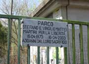 Foto targa al Parco Mattei